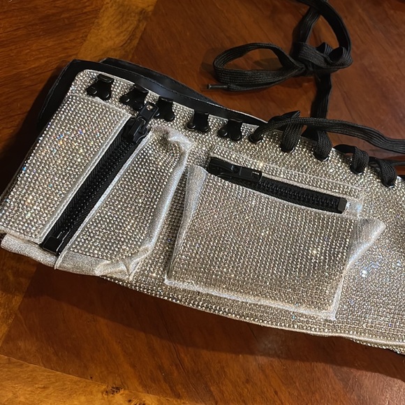 MOVING SALE MAKE OFFER NWT Dolls Kill Club Exx Icy Bling Boots - Picture 2 of 4